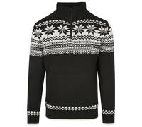 Brandit Troyer-Pullover Norweger mit Stehkragen Schwarz XXXL