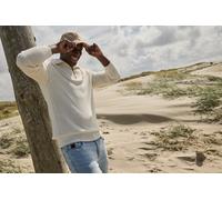 Troyer BRUNO BANANI, Herren, Gr. M (48/50), ecru, Strick, Obermaterial: 50% Baumwolle, 50% Polyacryl, unifarben, regular fit, Rippbündchen, Pullover Troyer, modischer weiter Kragen (38617107-M) ecru