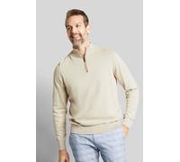 Troyer BUGATTI, Herren, Gr. 3XL, beige, Sweatware, 100% Baumwolle, regular fit, ohne Ausschnitt, Rippbündchen, Pullover Troyer, aus reiner Baumwolle (65865060-XXXL)