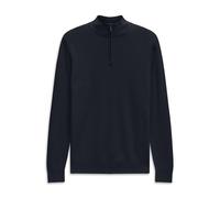 Troyer BUGATTI "Regular Fit", Herren, Gr. 3XL, schwarz (390, marine), 100% Baumwolle, Strukturmuster, regular fit, ohne Ausschnitt, Pullover Troyer, Regular Fit Baumwolle Struktur Stehkragen (42172645