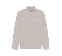 Troyer BUGATTI "Regular Fit", Herren, Gr. M, 40, beige, 75% Baumwolle, 25% Polyester, unifarben, regular fit, Pullover Troyer, Regular Fit Troyer Baumwollmix (15924937-M) 40, beige