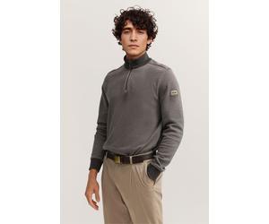 Troyer BUGATTI "Zeitlos", Herren, Gr. 3XL, 390, marine, Sweatware, 65% Baumwolle, 30% Polyester, 5% Elasthan, unifarben, normal, Pullover Troyer, im Materialmix Modern Fit (59597331-XXXL) 390, marine