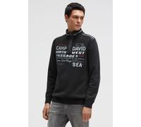 Troyer CAMP DAVID, Herren, Gr. 4XL, schwarz, Strick, Material: 100% Baumwolle, bedruckt, regular fit normal, hoch geschlossener Ausschnitt, eingesetzt Rippbündchen, Pullover Troyer, aus Baumwolle (650