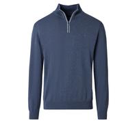 Troyer CASAMODA "CASAMODA Stricktroyer uni", Herren, Gr. 3XL, blau (132 blau), 100% Baumwolle, Pullover Troyer (40789218-XXXL) 132 blau