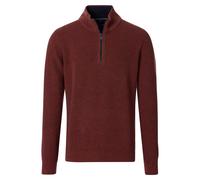 Troyer CASAMODA "CASAMODA Stricktroyer uni", Herren, Gr. 3XL, orange (dunkelorange), 60% Baumwolle, 40% Polyacryl, Pullover Troyer (28351123-XXXL) dunkelorange