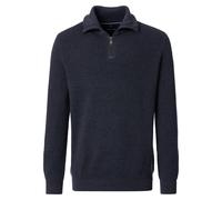 Casa Moda Regular Fit Troyer blau, Einfarbig