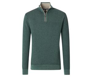 Troyer CASAMODA "CASAMODA Stricktroyer uni", Herren, Gr. 5XL, grün (türkisgrün), 100% Baumwolle, Pullover Troyer (87669204-5XL) türkisgrün