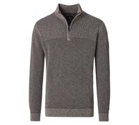 Troyer CASAMODA "CASAMODA Stricktroyer uni", Herren, Gr. L, braun, 100% Baumwolle, Pullover Troyer (74407045-L) braun