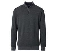 Troyer CASAMODA "CASAMODA Stricktroyer uni", Herren, Gr. L, dunkelgrau, 100% Baumwolle, Pullover Troyer (49017752-L) dunkelgrau