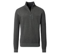 Troyer CASAMODA "CASAMODA Stricktroyer uni", Herren, Gr. L, grün (dunkelgrün), 100% Baumwolle, Pullover Troyer (18889200-L) dunkelgrün