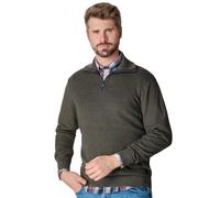 Troyer CASAMODA "CASAMODA Stricktroyer uni", Herren, Gr. M, grün, 100% Baumwolle, Pullover Troyer (79881501-M) grün
