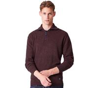 Troyer CASAMODA "CASAMODA Stricktroyer uni", Herren, Gr. M, orange (dunkelorange), 90% Baumwolle, 10% Polyamid, Pullover Troyer (82333603-M) dunkelorange