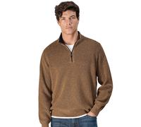 Troyer CASAMODA "CASAMODA Stricktroyer uni", Herren, Gr. XL, gelb (senfgelb), 60% Baumwolle, 40% Polyacryl, Pullover Troyer (57817207-XL) senfgelb