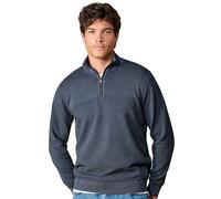 Troyer CASAMODA "CASAMODA Stricktroyer uni", Herren, Gr. XL, grau, 100% Baumwolle, Pullover Troyer (76166966-XL) grau