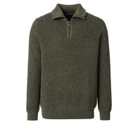 Casa Moda Regular Fit Troyer grün, Einfarbig