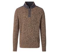 Troyer CASAMODA "CASAMODA Troyer uni", Herren, Gr. XXL, braun, 100% Baumwolle, Pullover Troyer (11490443-XXL) braun