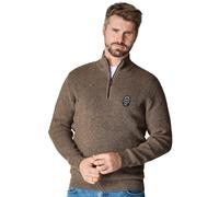 Troyer CASAMODA "CASAMODA Stricktroyer uni", Herren, Gr. XXL, braun (hellbraun), 62% Baumwolle, 28% Polyester, 10% Polyamid, Pullover Troyer (67619718-XXL) hellbraun