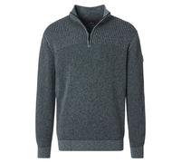 Troyer CASAMODA "CASAMODA Stricktroyer uni", Herren, Gr. XXL, grau (dunkelgrün), 100% Baumwolle, Pullover Troyer (97727725-XXL) dunkelgrün