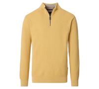 Troyer CASAMODA "CASAMODA Troyer uni", Herren, Gr. XL, gelb, 100% Baumwolle, Pullover Troyer (98266240-XL) gelb