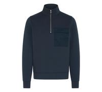 Troyer CASUAL FRIDAY "Longsweatshirt CFRo", Herren, Gr. XL, blau (schwarz navy), Obermaterial: 80% Viskose CV. 13% Polyester PES. 7% Elasthan EL., Pullover Troyer (46571236-XL) schwarz navy