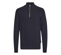 Troyer CASUAL FRIDAY "Troyer CFKARL 0160 structured halfzip knit", Herren, Gr. M, blau (schwarz navy), Obermaterial: 100% Baumwolle CO., Pullover Troyer (73953446-M) schwarz navy