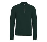 Troyer CASUAL FRIDAY "Troyer CFKARL halfzip structured knit", Herren, Gr. L, grau (schwarzest spruce), Grobstrick, Obermaterial: 100% Baumwolle CO., unifarben, Basic, normal, Pullover Troyer (88871902