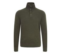 Troyer CASUAL FRIDAY "Troyer CFKRISTIAN 0162 ribbed high neck knit", Herren, Gr. XXL, grün (deep depths), Grobstrick, Obermaterial: 100% Baumwolle CO., unifarben, Basic, normal, Pullover Troyer (75325