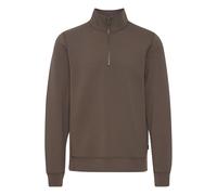 Casual Friday Sweatshirt mit Stehkragen und Reißverschluss Modell 'Sebastian' in Hellbraun, Größe M