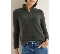 Cecil Damen Federgarnshirt mit Tape in Grün, Gr: L