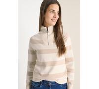 Streifenpullover CECIL, Damen, Gr. XL (44), desert beige melange, Pullover Streifenpullover, Feinstrick (44291022-XL) desert beige melange