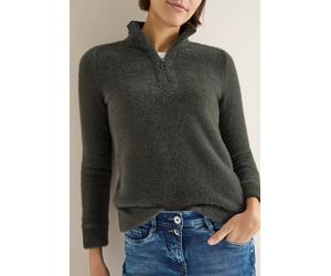 Troyer CECIL, Damen, Gr. XXL (46), raw khaki, Strick, Obermaterial: 65% Polyamid, 23% Polyester, 12% Viskose, normal normal, ohne Ausschnitt, Pullover Troyer, in weicher Federgarnqualität (72589766-XX