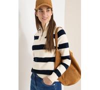 Cecil Pullover Troyer Strick Gestreift Blau Damen XXL (46)