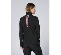 Fleecepullover CHIEMSEE, Damen, Gr. XS (32/34), schwarz beauty, Obermaterial: 78% Polyester, 22% Elasthan, normal, Rundhals, Sweatshirts Fleecepullover (23490931-XS) schwarz beauty