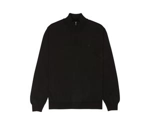 Troyer ELEMENT "Icon Embroidery", Herren, Gr. M, schwarz (off schwarz), Obermaterial: 50% Baumwolle, 50% Polyester., Pullover Troyer (13976047-M) off schwarz