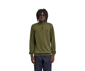 Troyer ELEMENT "Icon Embroidery", Herren, Gr. S, grün (bronze heather), Obermaterial: 50% Baumwolle, 50% Polyester., Pullover Troyer (90847014-S) bronze heather