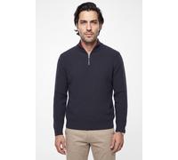 Troyer FYNCH-HATTON, Herren, Gr. L, blau (navy), Strick, Obermaterial: 100% Baumwolle, bestickt, unifarben, regular fit hüftbedeckend, Rundhals, Bündchen, Pullover Troyer, Strick mit Logostickerei (12