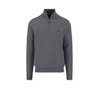 Fynch-Hatton Strickpullover mit Troyer-Kragen in Mittelgrau, Größe M