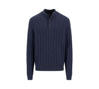 Troyer FYNCH-HATTON, Damen, Gr. M, navy, Strick, Obermaterial: 65% Baumwolle, 35% Wolle, unifarben, normal hüftbedeckend, Rundhals, Flachstrickbündchen, Pullover Troyer, Strickpullover mit Zopfmuster