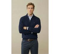 Fynch-Hatton Troyerpullover aus reiner Baumwolle Navy 3XL