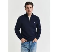 GANT Herren Casual Cotton Halfzip Pullover, Evening Blue, Standard