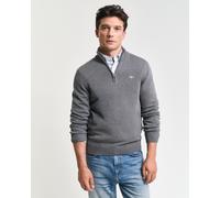 GANT Herren Casual Cotton Halfzip Pullover, Dark Grey Melange, XXL EU