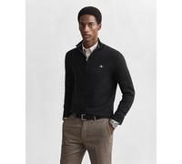 Troyer GANT "CLASSIC COTTON HALF ZIP" Gr. S, schwarz (black) Herren Pullover (53553534-S) black