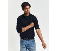 GANT Herrenpullover Classic Cotton Half Zip, Baumwolle, Zip-Kragen, Evening Blue XL
