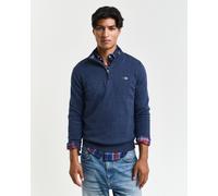 Gant Herren Classic Cotton Halfzip Pullover, Dark JEANSBLUE Melange, XX-Large