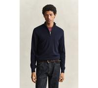 Troyer GANT, Herren, Gr. L, blau (evening blau), Strick, Obermaterial: 70% Baumwolle, 30% Wolle, normal, Rippbündchen, Pullover Troyer, Mit Wollanteil, regualr fit (24323315-L) evening blau