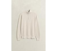 Troyer GANT "HERRINGBONE TEXTURE HALF ZIP", Herren, Gr. XL, beige (clay beige), Strick, Obermaterial: 70% Baumwolle, 30% Wolle, normal normal, Rippbündchen, Pullover Troyer (74820603-XL) clay beige