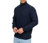 Troyer INDICODE "INBertram ½ zip", Herren, Gr. XXL, navy, Strick, Obermaterial: 58% Polyacryl, 32% Polyester, 7% Wolle, 3% Elasthan, unifarben, regular fit hüftbedeckend, hoch geschlossener Ausschnitt