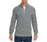 Troyer INDICODE "INEmil ½ zip", Herren, Gr. XL, grau (lt grau mel), Strick, Obermaterial: 60% Polyester, 40% Baumwolle, meliert, regular fit hüftlang, hoch geschlossener Ausschnitt, Pullover Troyer (7