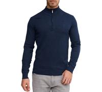 Troyer INDICODE "Lillamos", Herren, Gr. L, blau (navy mix), Strick, Obermaterial: 80% Baumwolle, 20% Polyamid, unifarben, normal, ohne Ausschnitt, Pullover Troyer (49700357-L) navy mix