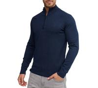 Troyer INDICODE "Lillamos", Herren, Gr. S, blau (navy mix), Strick, Obermaterial: 80% Baumwolle, 20% Polyamid, unifarben, normal, ohne Ausschnitt, Pullover (49700357-S) navy mix